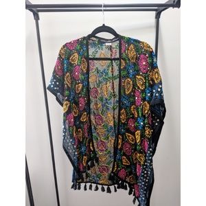 Hand embroidered kimono